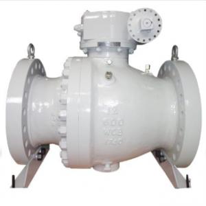 Reduced port trunnion mounted ball valve