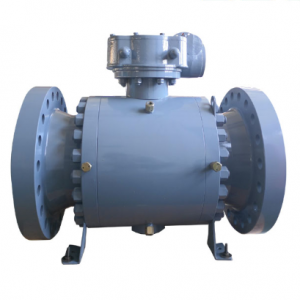 Side entry trunnion ball valve