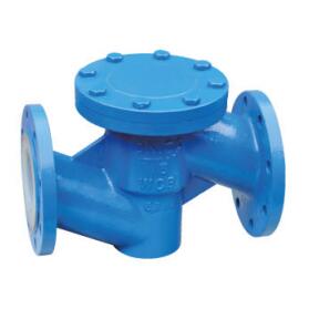 Fluorine telfon lined lift check valve