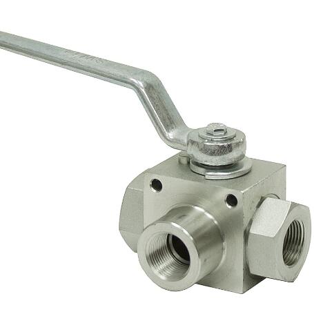 High pressure 3 way hydraulic ball valve