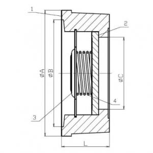 Spring loaded lift wafer check valve