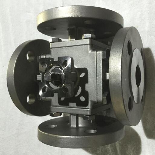 Carbon steel 4 way ball valve