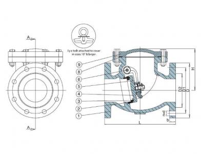 2 Inch 50mm DN50 swing check valve