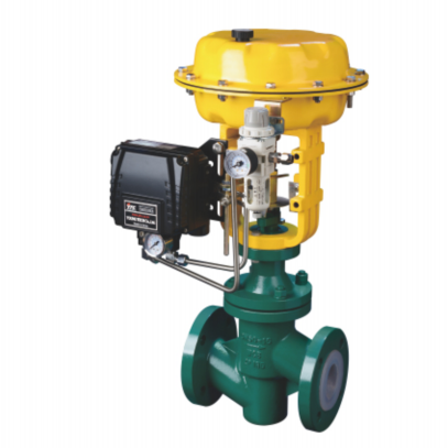 Pneumatic PTFE lined globe control valve