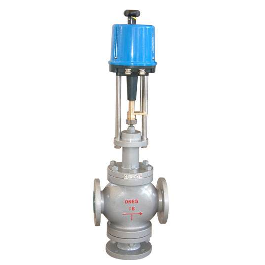 Electric actuated three way control valve