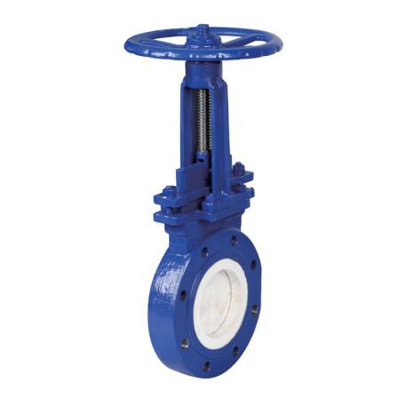 Ceramic lined knife gate valve