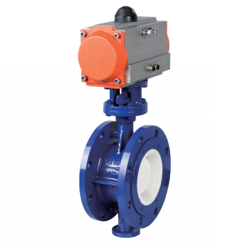 Pneumatic ceramic butterfly valve