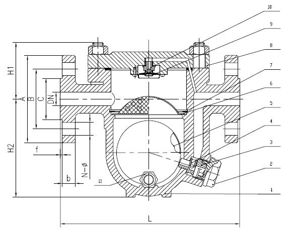 CS41H Flanged free ball float steam trap