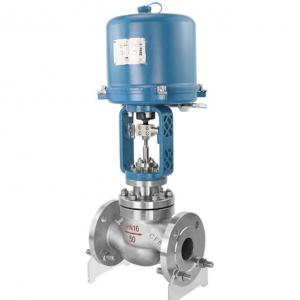 Electric cage guided control valve