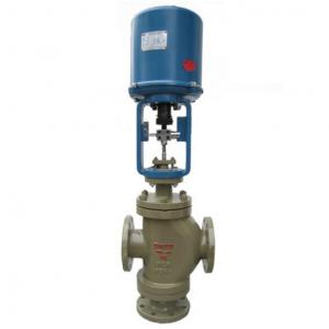 Electric actuated three way control valve