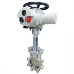 Motorized actuated knife gate valve