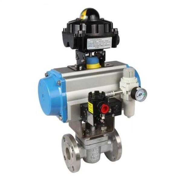 Pneumatic actuated plug valve