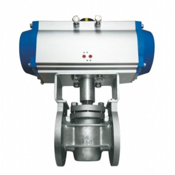 Pneumatic 2 way sleeved plug valve