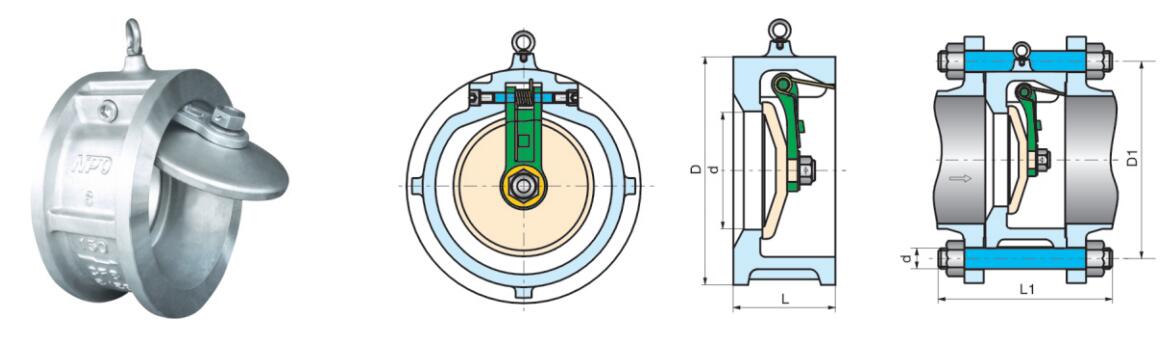 Single disc wafer check valve structure