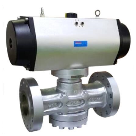 Pneumatic lubricated plug valve