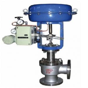 Pneumatic angle type control valve