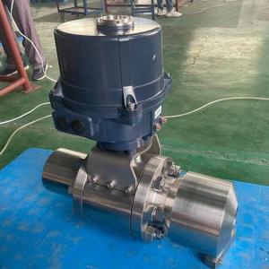 Forged ball valve with electric actuator