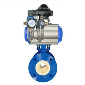 V port ceramic lined ball valve