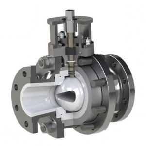 V port ceramic lined ball valve