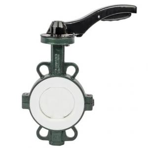 Lever type full PTFE lined butterfly valve