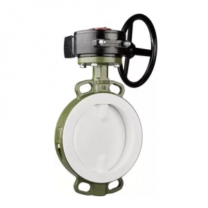 Wafer teflon lined butterfly valve