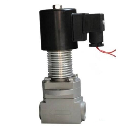 High pressure steam solenoid valve