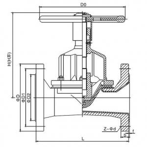 BS 5156 Straight Through Diaphragm Valve