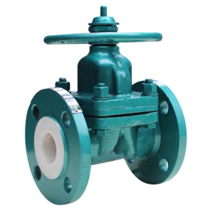 PTFE FEP lined weir type diaphragm valve