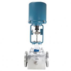Electric motorized jacketed control valve