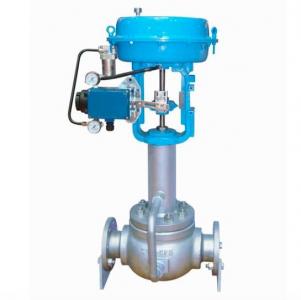 Pneumatic actuated jacketed control valve