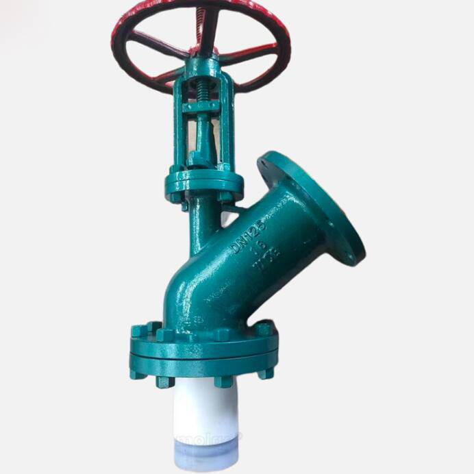 PFA FEP Lined Flush Bottom Tank Valve