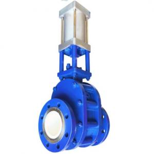 Pneumatic Double Disc Ceramic Lined Gate Valve