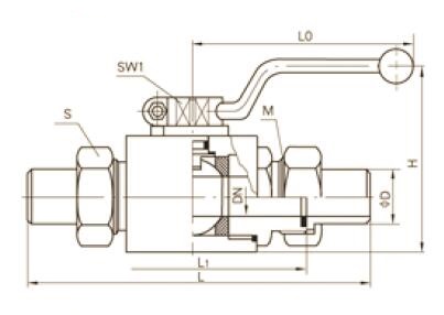 YJZQ Male thread end hydraulic ball valve