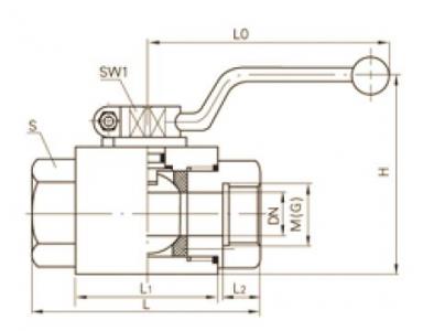 YJZQ Female threaded hydraulic ball valve