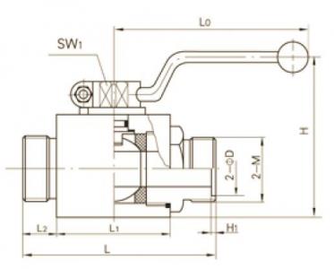QJH Male screwed hydraulic ball valve