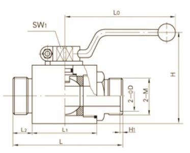 QJH Male screwed hydraulic ball valve