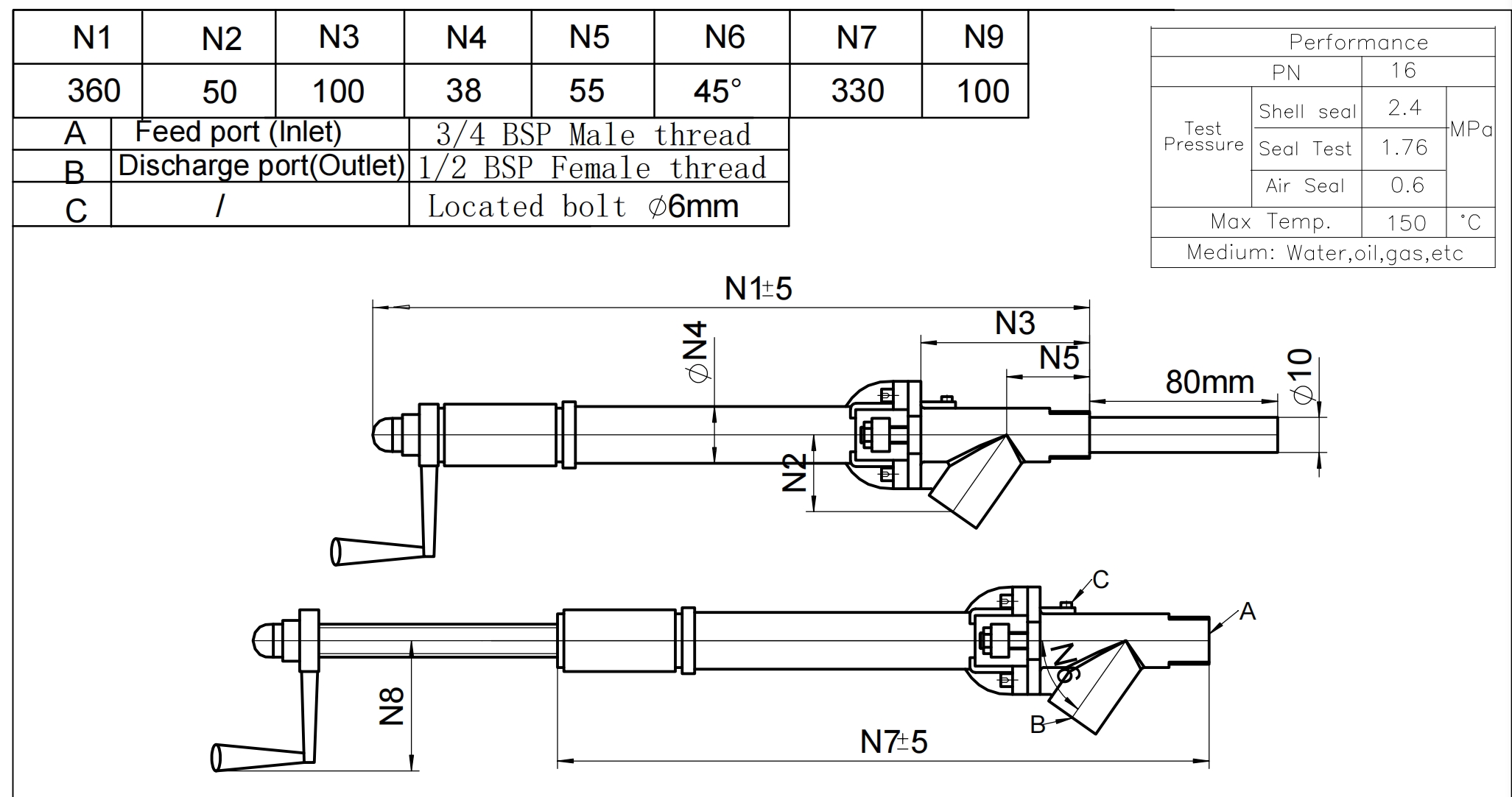 Steel sampling valve 